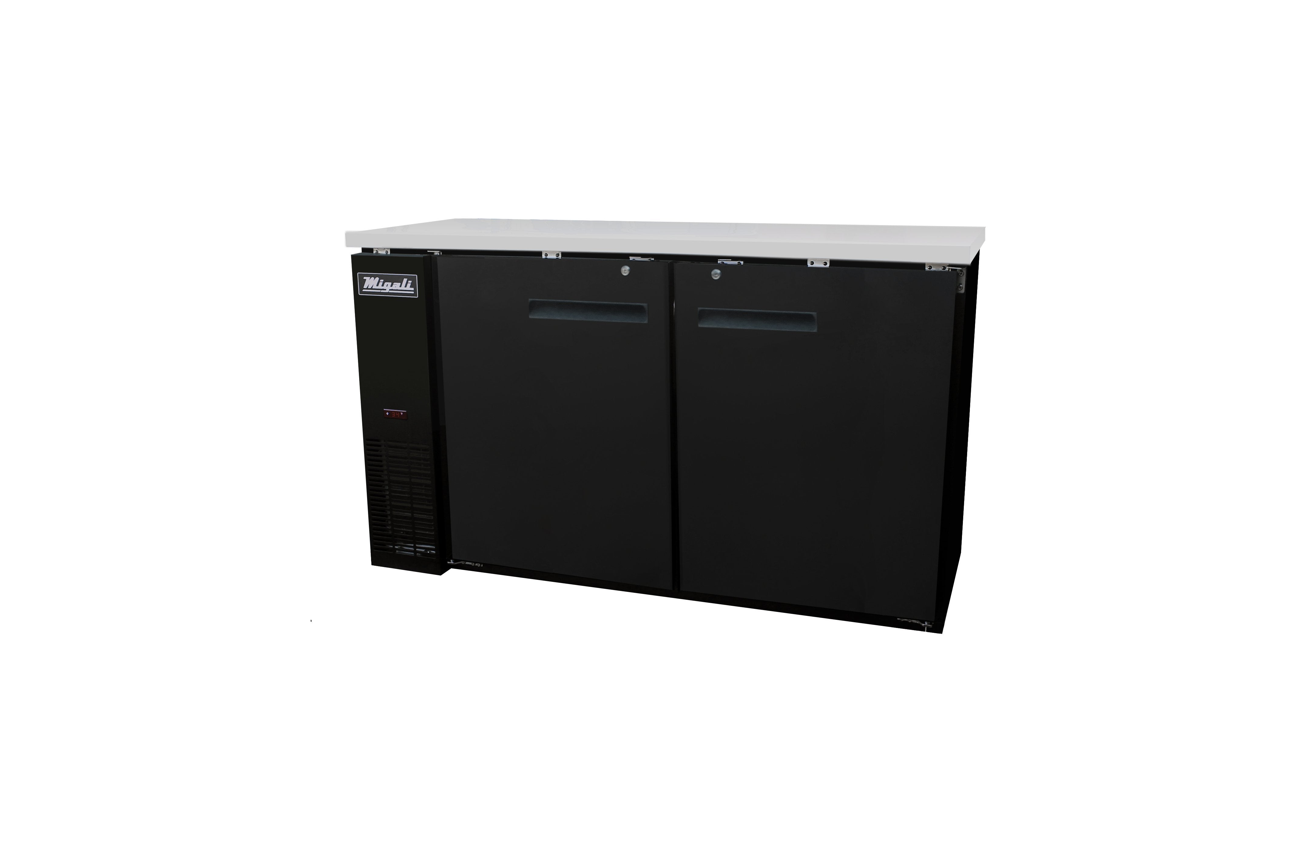 Migali C-BB60-HC 60.8” W Back Bar Cooler Solid Doors