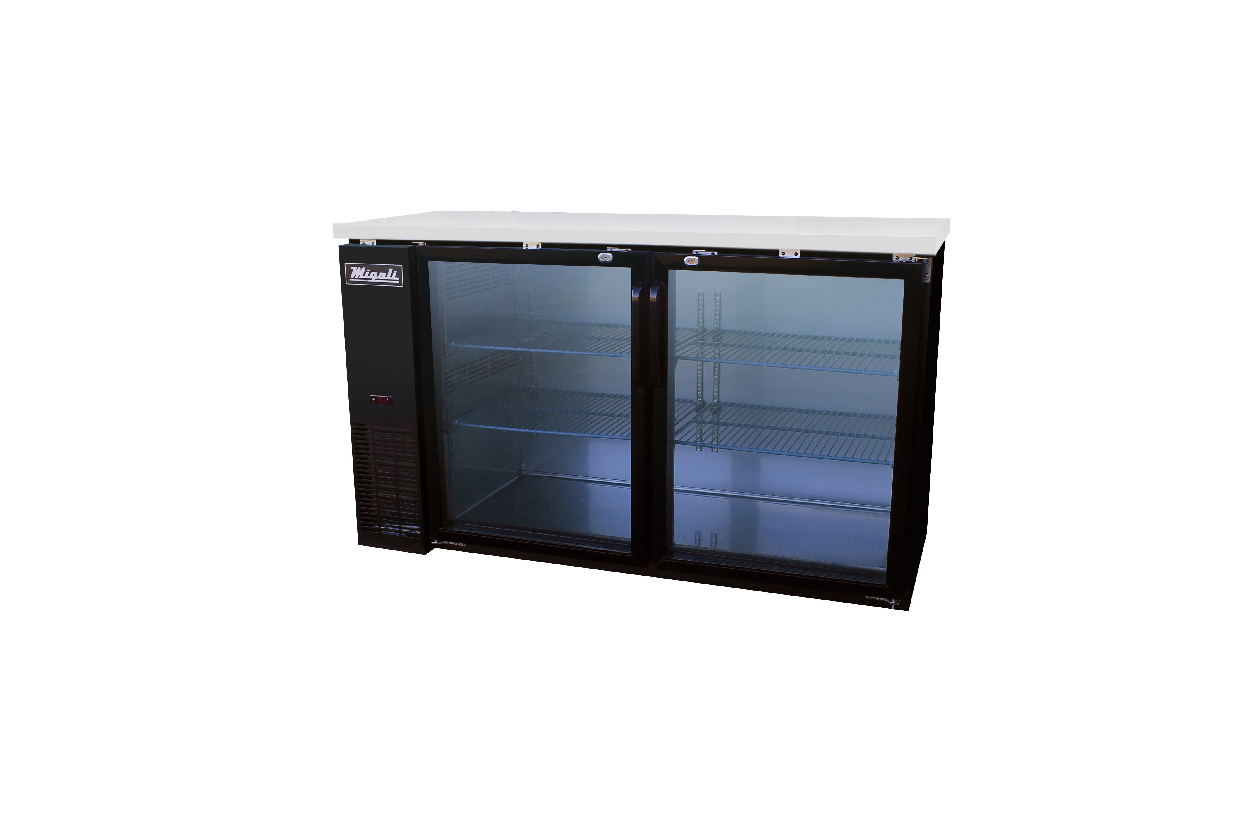 Migali C-BB60G-HC 60.8” W Back Bar Cooler Glass Doors