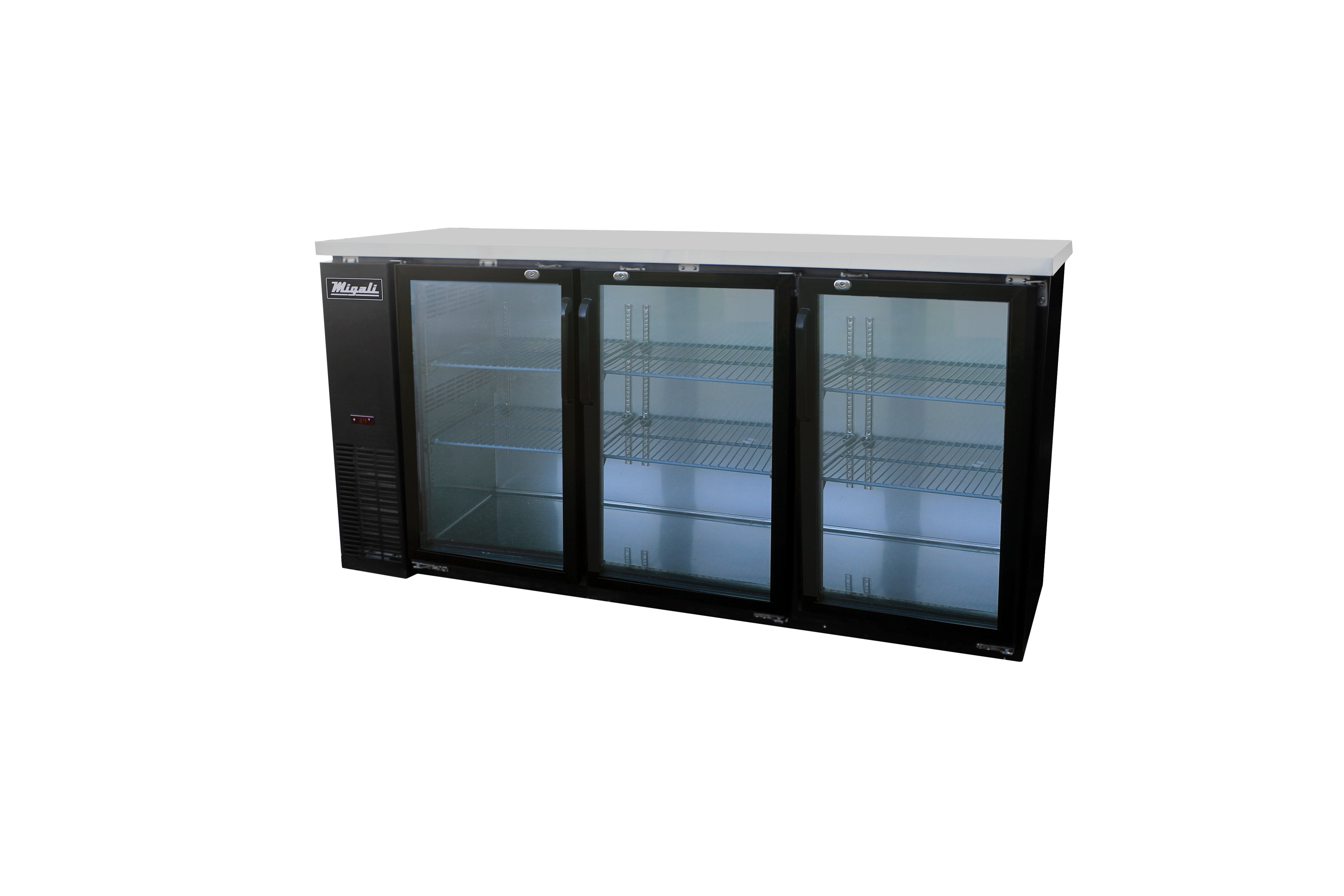 Migali C-BB72G-HC 72.8” W Back Bar Cooler Glass Doors