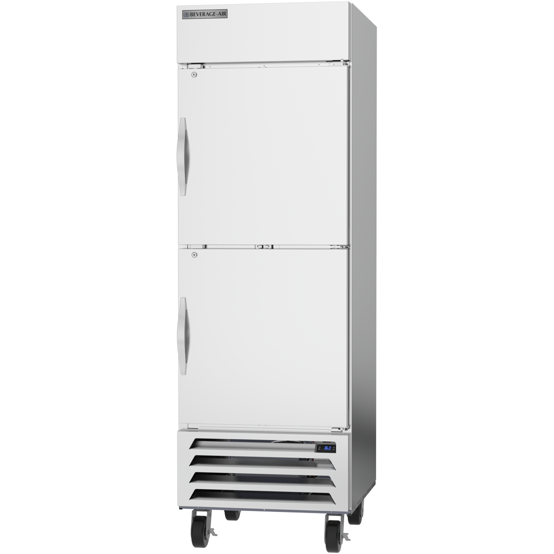 Beverage Air HBR23HC-1-HS 2 Solid Half-Door Bottom Mount Refrigerator 27