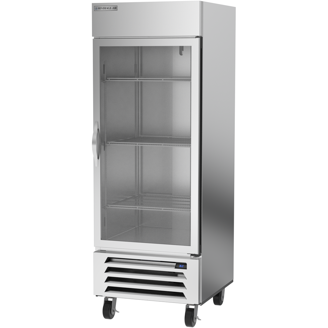Beverage Air HBR27HC-1-G 1 Glass Door Bottom Mount Refrigerator 30