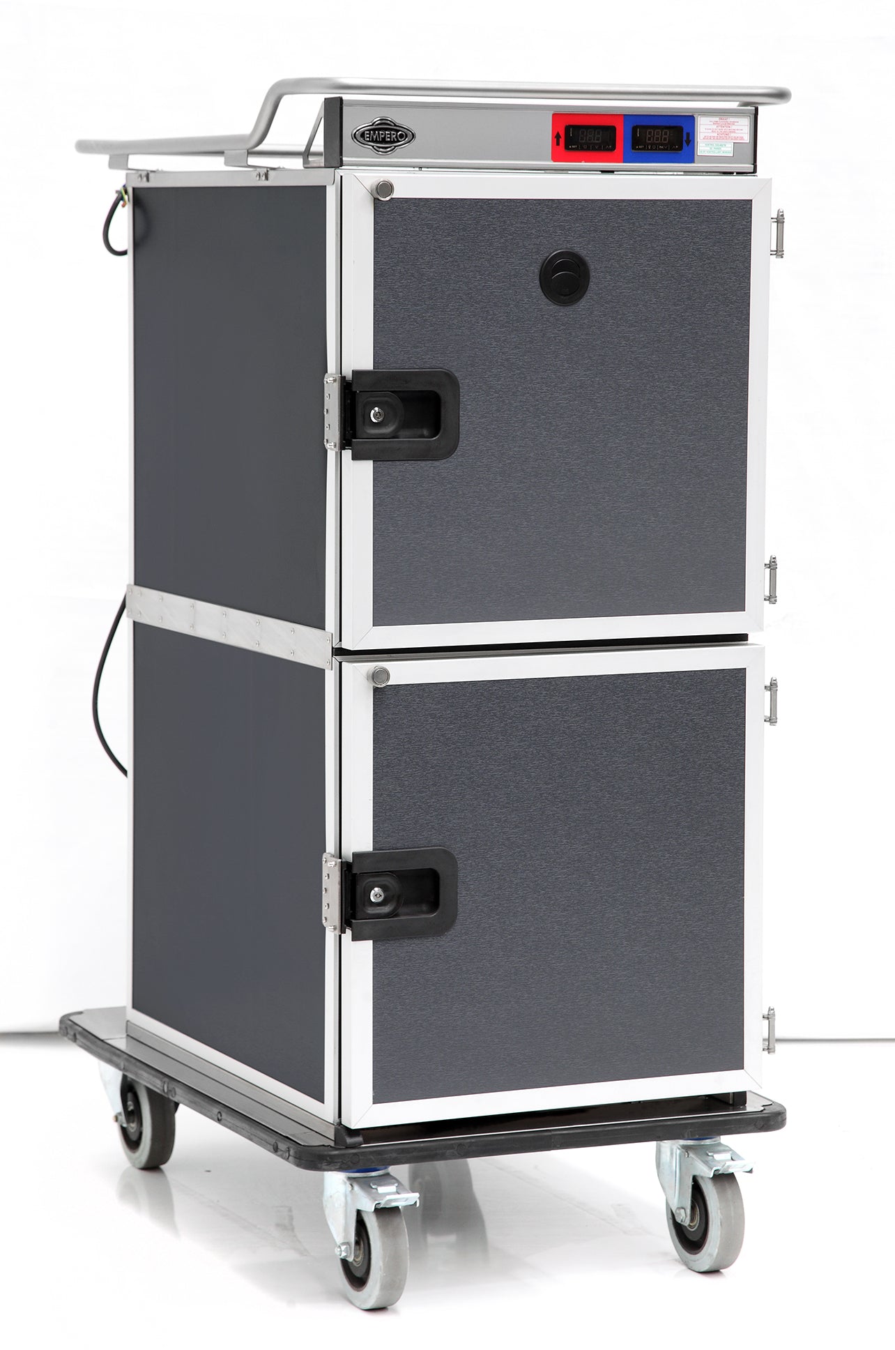 Polaris HC-CMB Aluminum Full Size Insulated Combo Holding Cabinet with Solid Dutch Doors