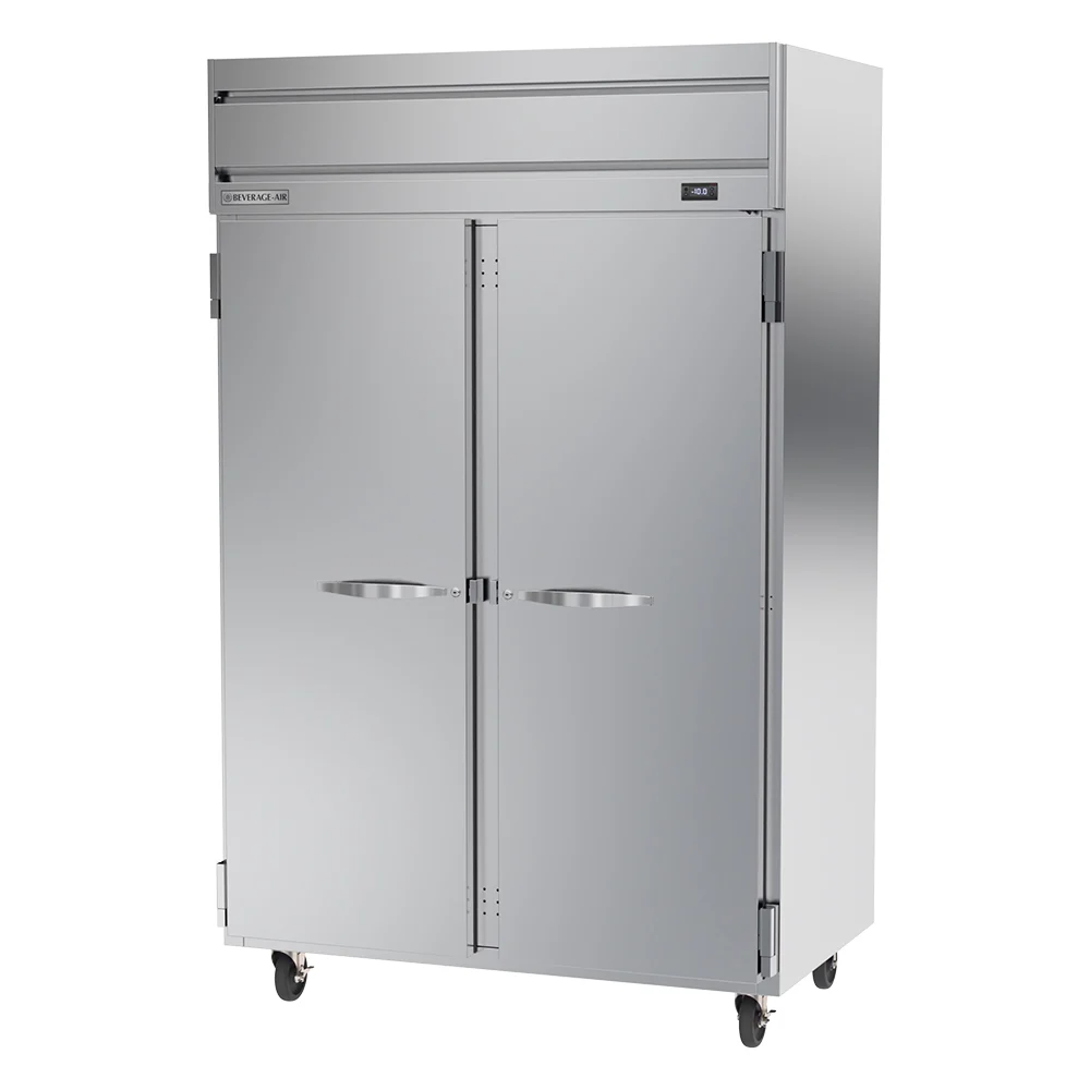 Beverage Air HFP2HC-1S 2 Solid Door Top Mount Freezer Stainless Steel Front & Sides