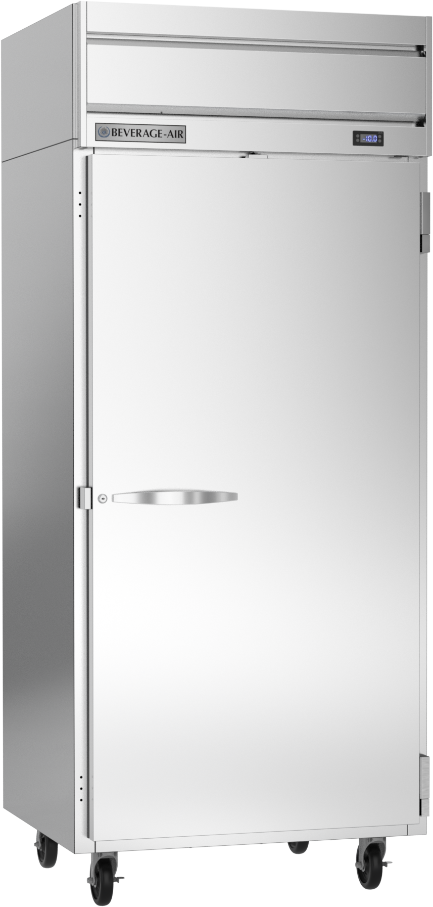 Beverage Air HFS1WHC-1S 1 Solid Door Top Mount Freezer Stainless Steel Front & Interior