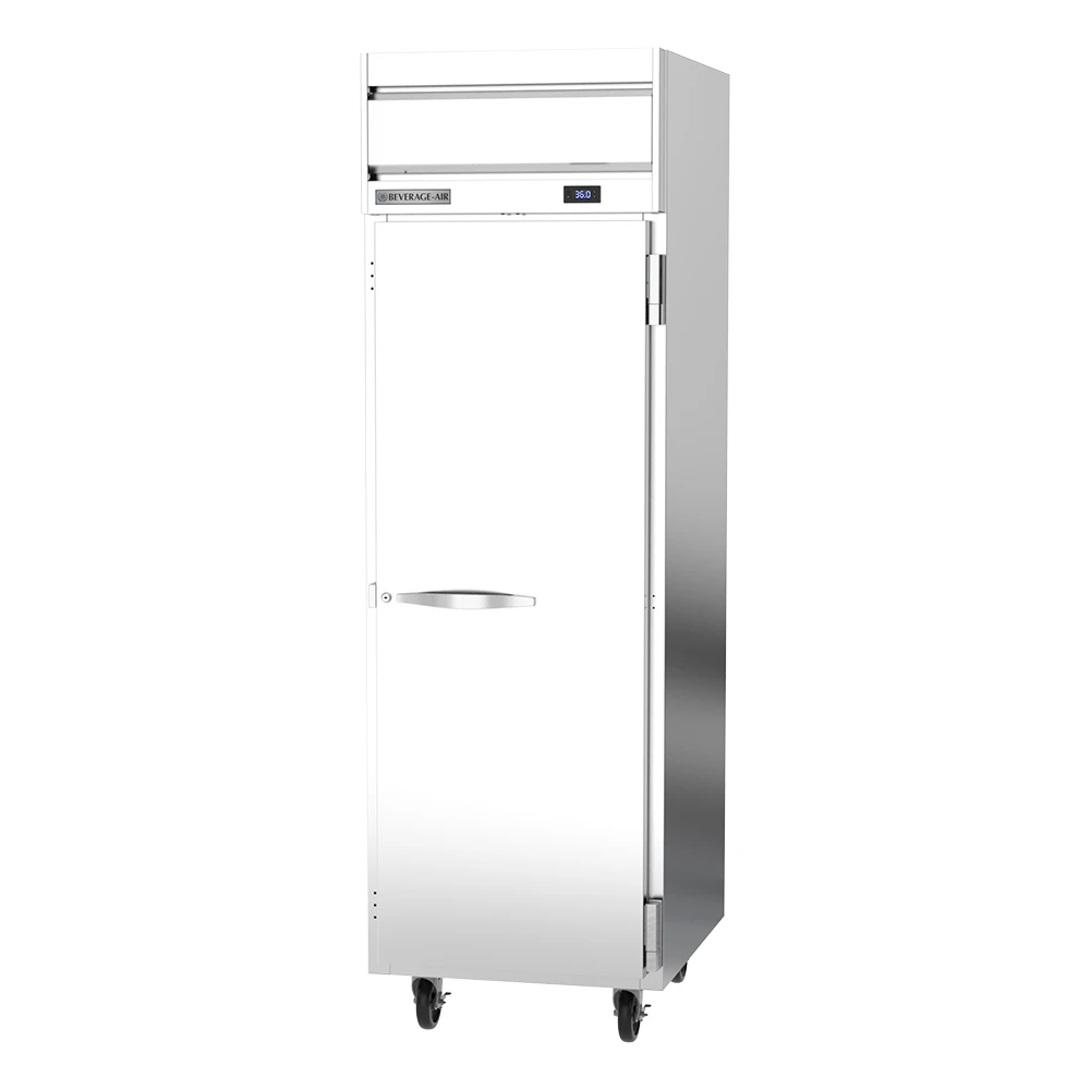 Beverage Air HRPS1HC-1S 1 Solid Door Top Mount Refrigerator Stainless Steel Front, Sides & Interior