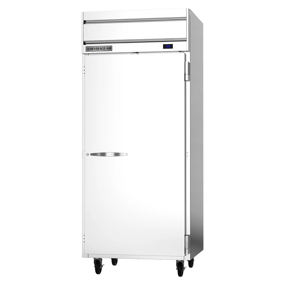 Beverage Air HRS1WHC-1S 1 Solid Door Top Mount Refrigerator Stainless Steel Front & Interior