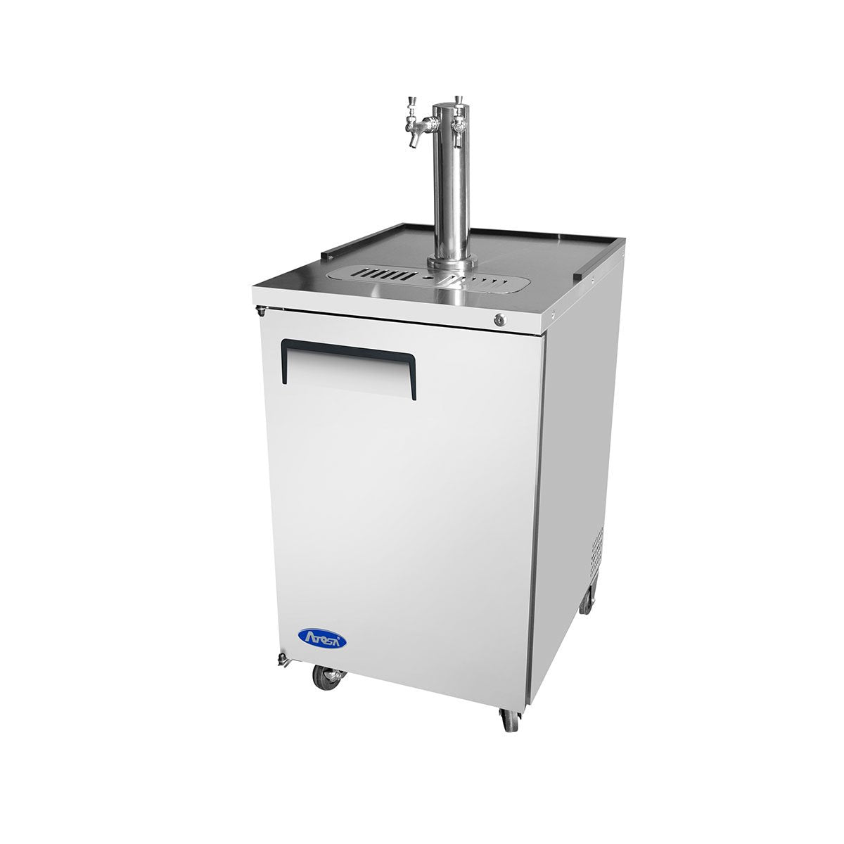 Atosa MKC23GR 23" Keg Cooler - Stainless Steel-with Dual Faucet Tower