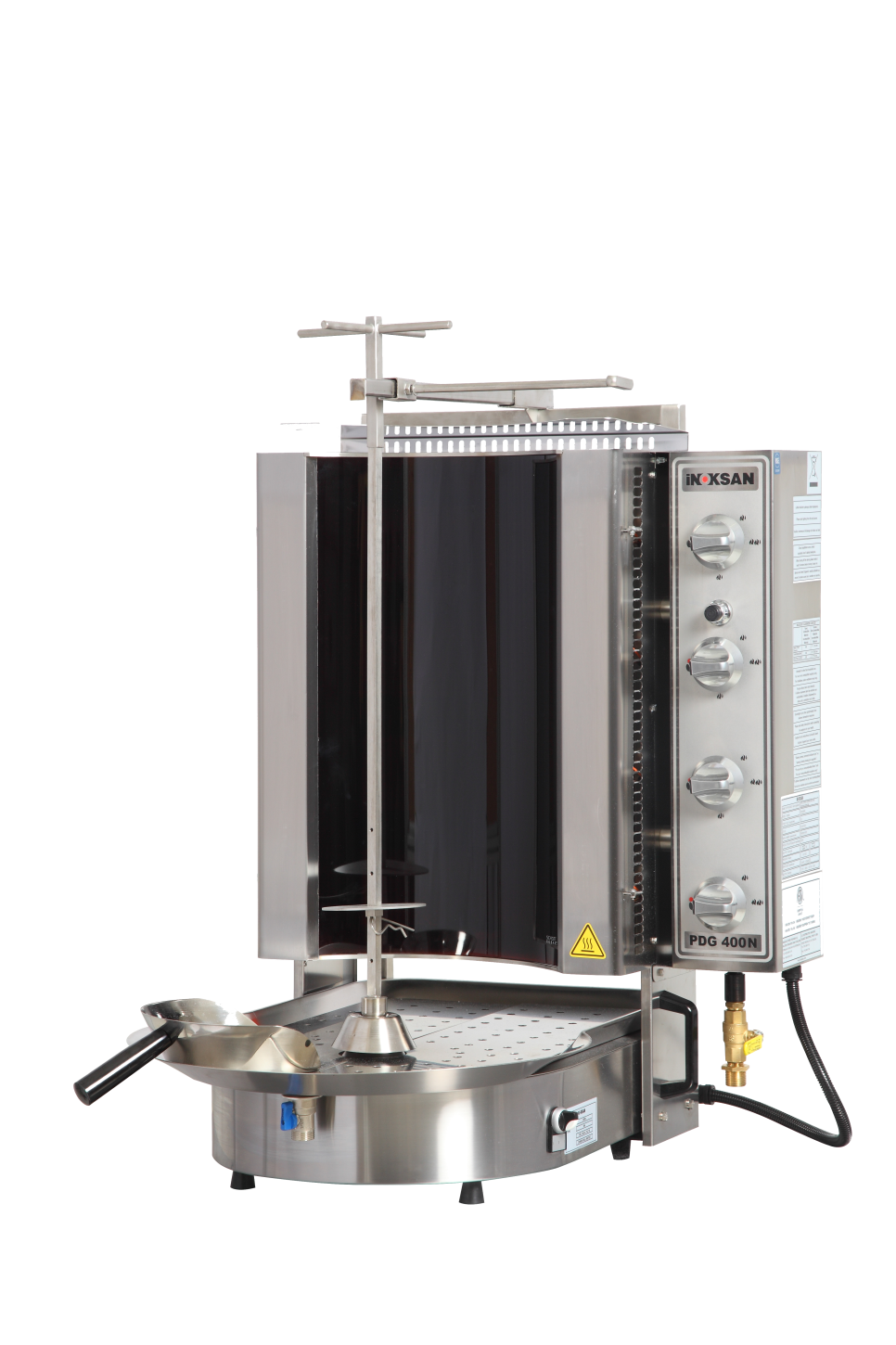 Inoksan PDG400NR-NAT Gyro Machine, Natural Gas, 8 Burners, Robax Glass