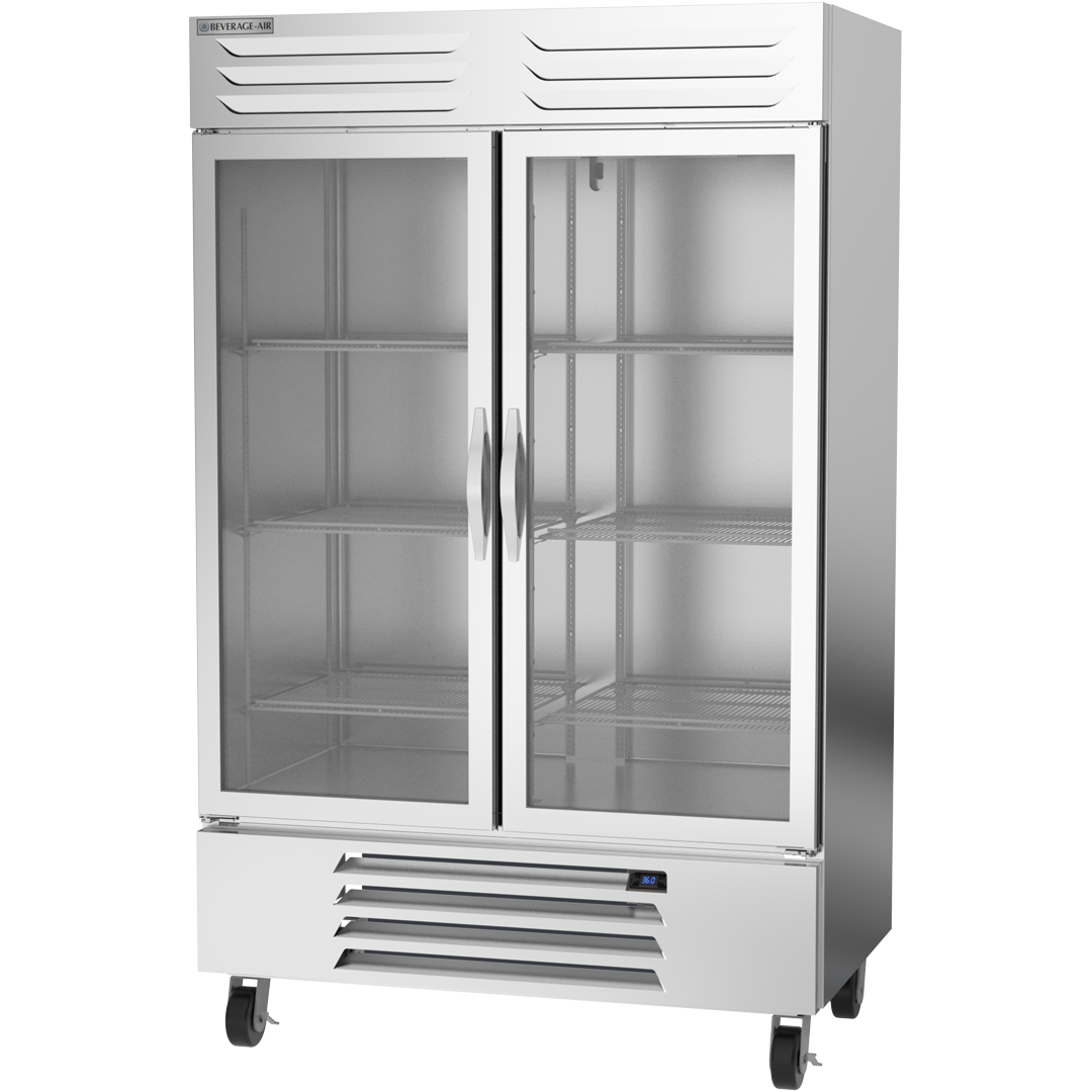 Beverage Air RB49HC-1G 2 Glass Door Bottom Mount Refrigerator