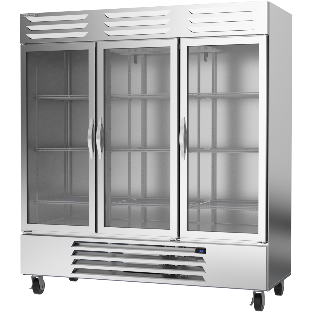 Beverage Air RB72HC-1G 3 Glass Door Bottom Mount Refrigerator