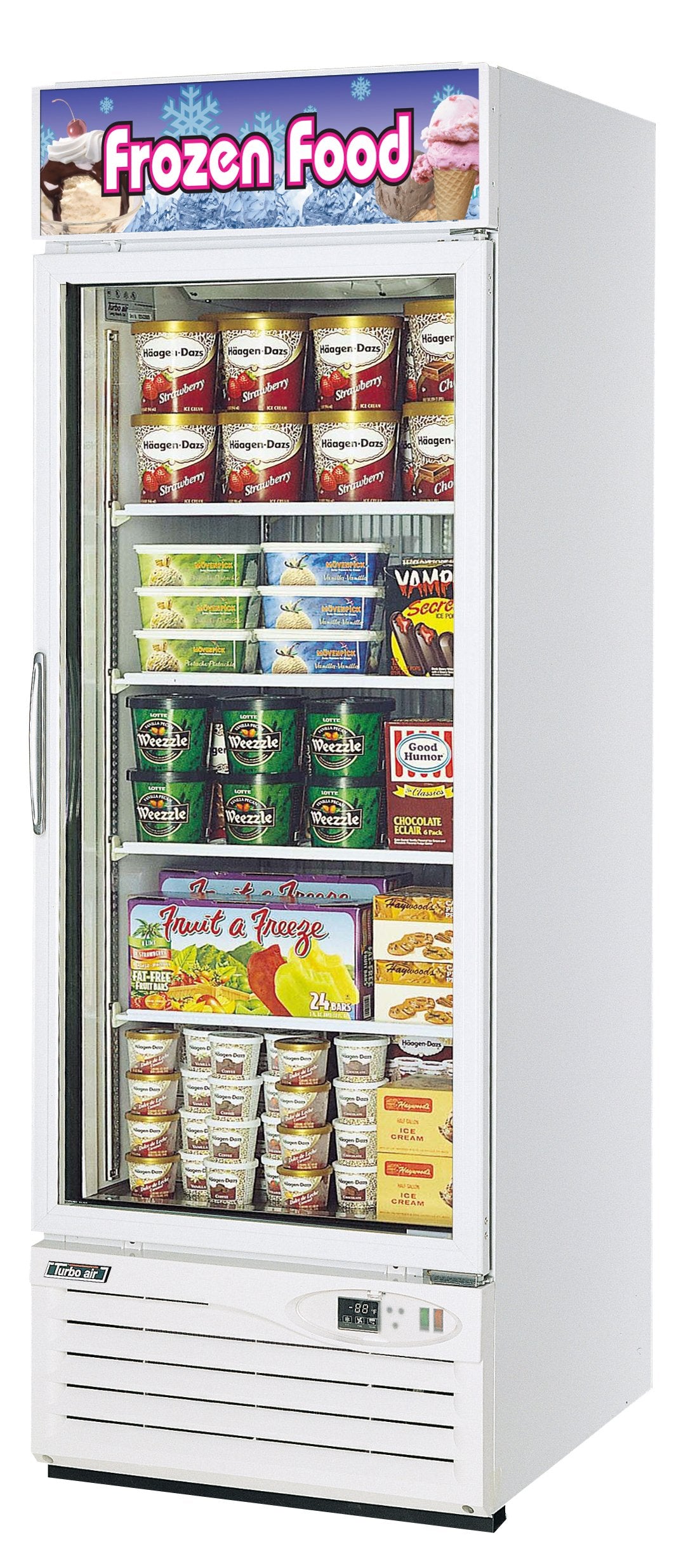 Turbo Air TGF-23F-N 1 Door Swing Glass Merchandiser, White Cabinet