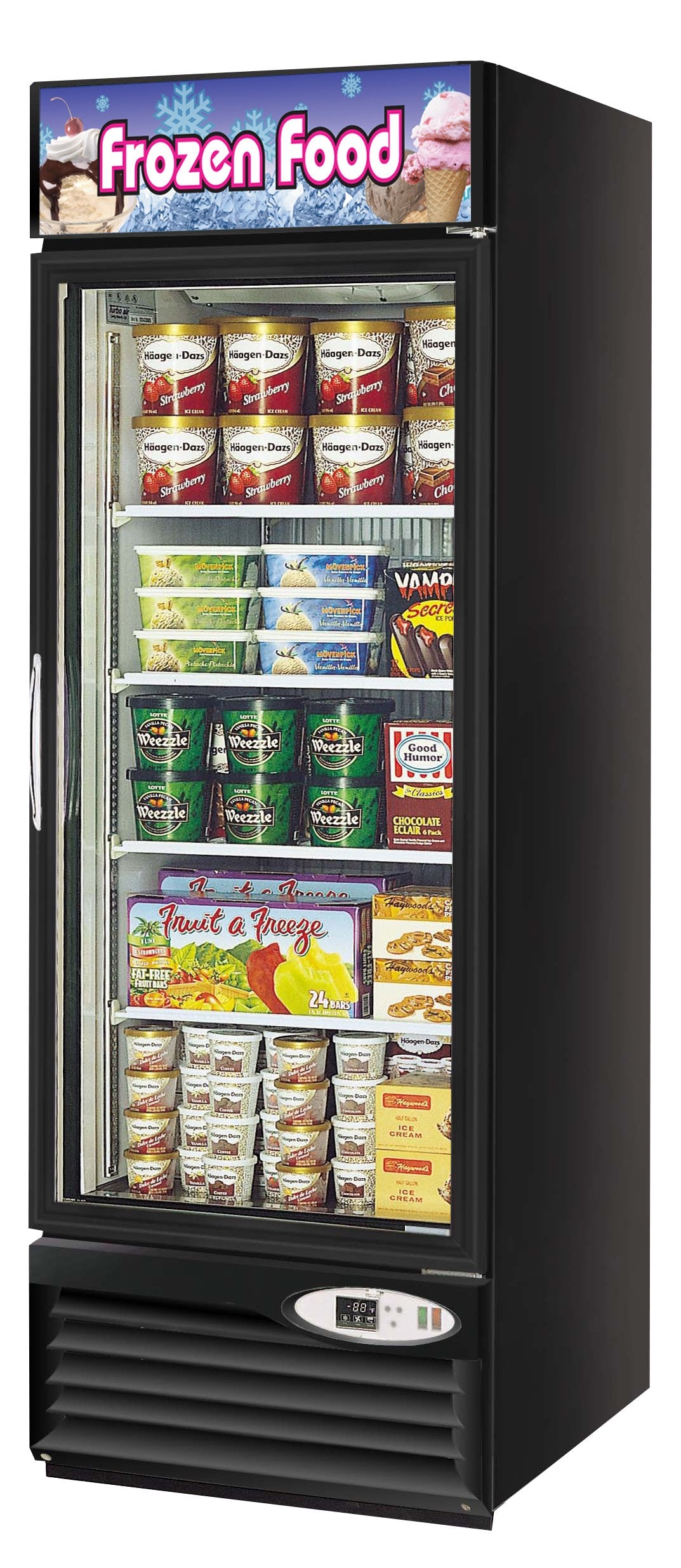 Turbo Air TGF-23FB-N 1 Door Swing Glass Merchandiser, Black Cabinet