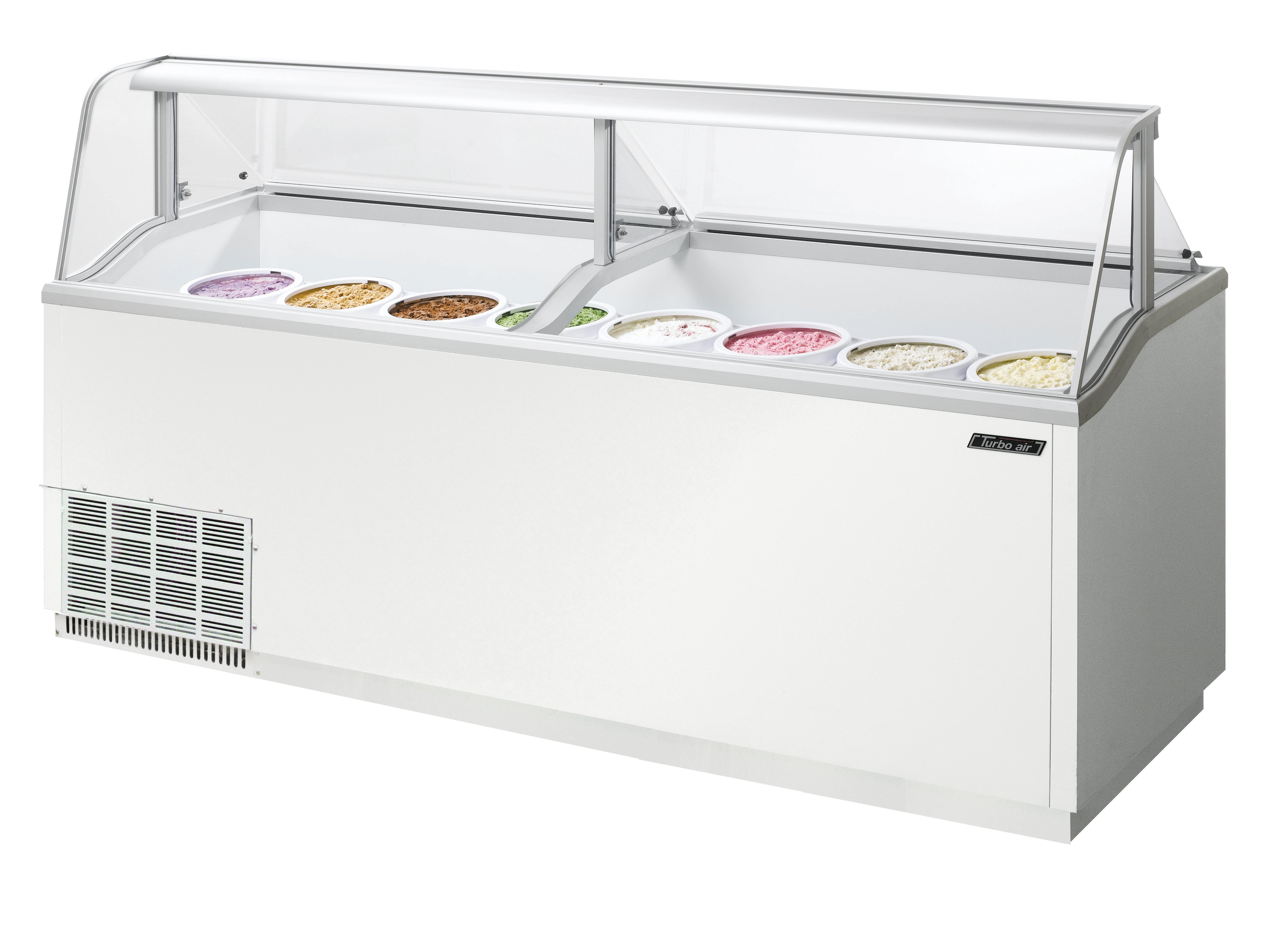 Turbo Air TIDC-91W-N 89" W  Dipping Cabinet, White