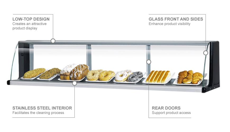 Turbo Air TOMD-30LB 28"L Non Ref. Top Case-Low, 1 Tier (black)