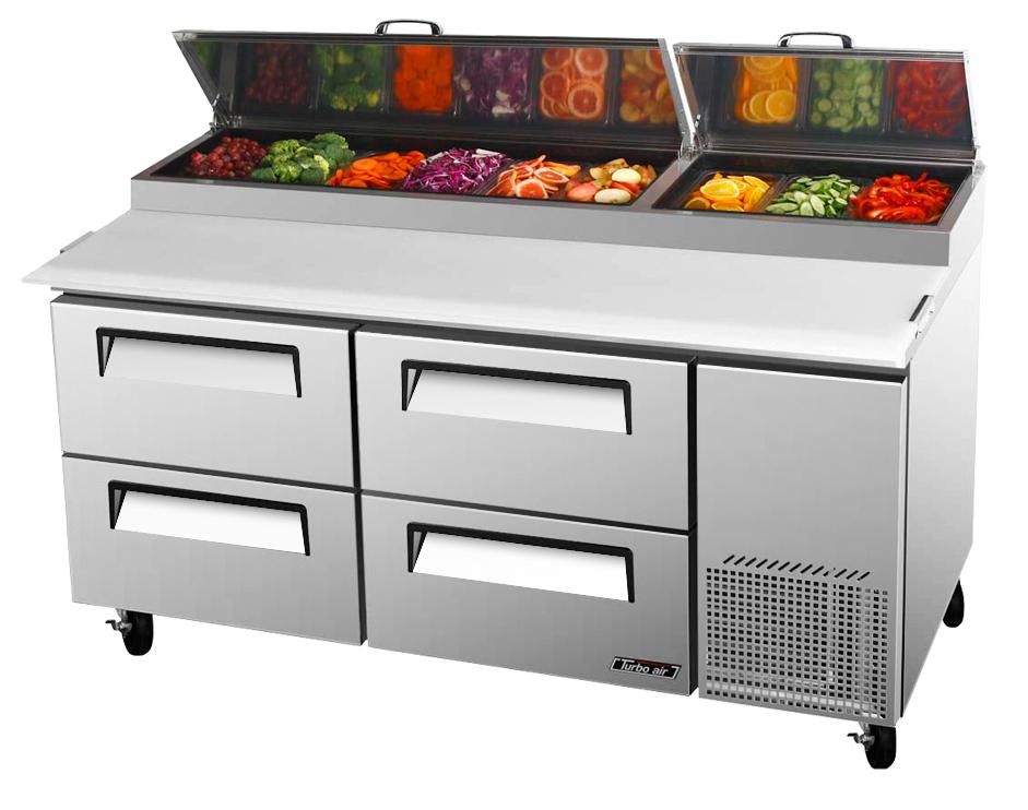 Turbo Air TPR-67SD-D4-N 4 Drawers Pizza Prep.Table