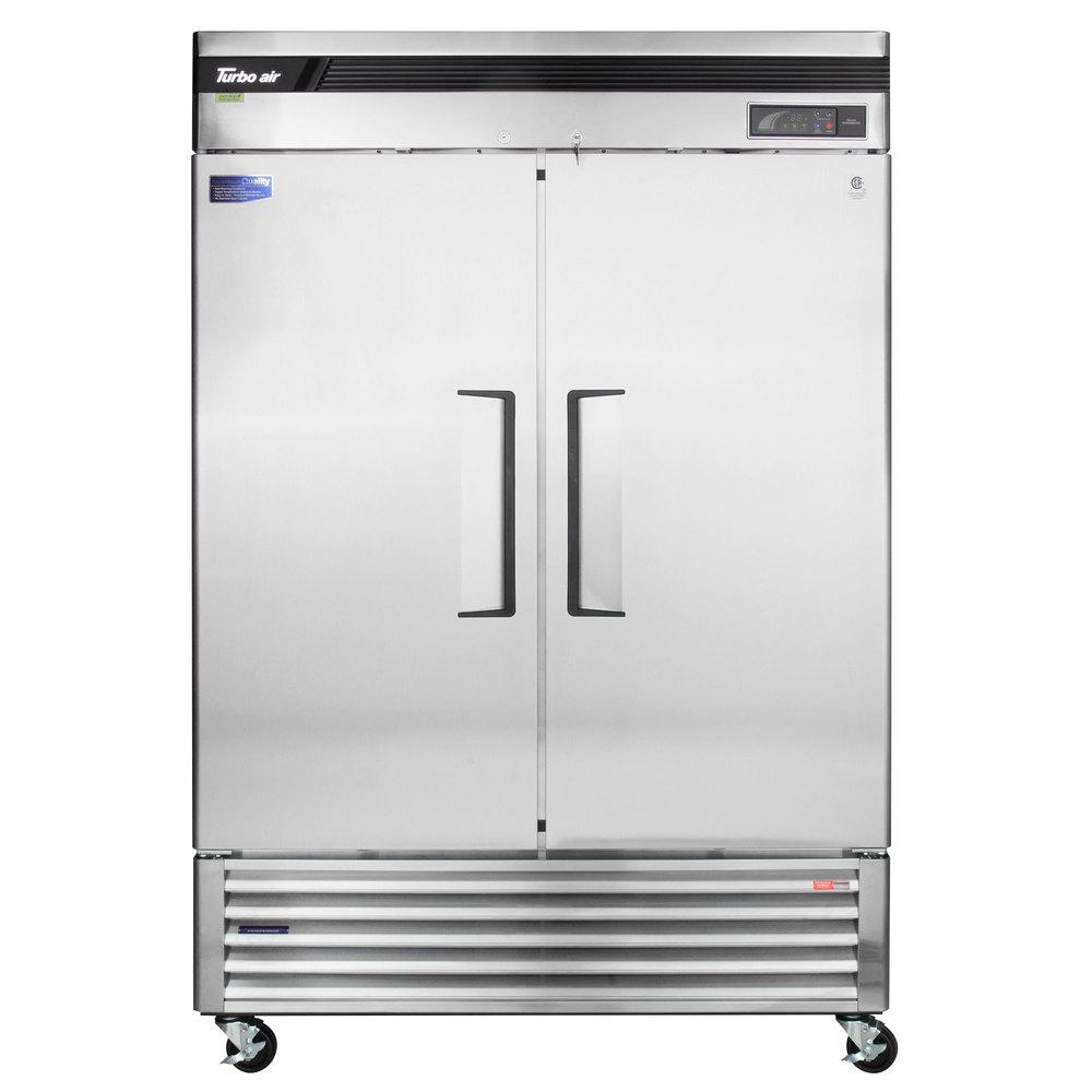 Turbo Air TSR-49SD-N6 2 Solid Doors Refrigerator, Bottom Mount