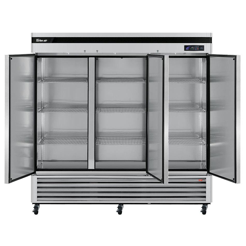Turbo Air TSR-72SD-N 3 Solid Doors Refrigerator, Bottom Mount