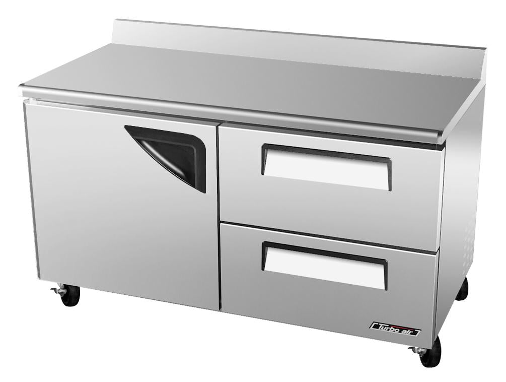 Turbo Air TWR-60SD-D2-N 1 Solid Door+2 Drawers Worktop Refrigerator