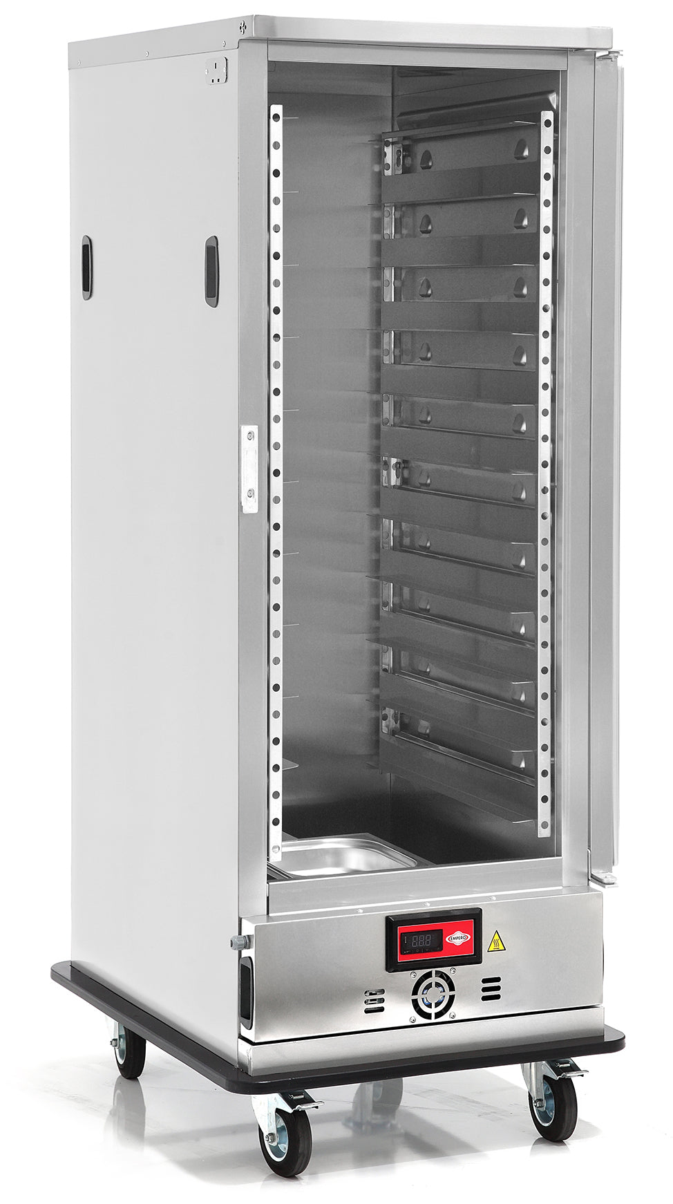 Polaris HC-11 Stainless Steel Full Size Insulated Heated Holding Cabinet with Solid Door, 22 GN1/1 Capacity, 11 Sheet pan capacity