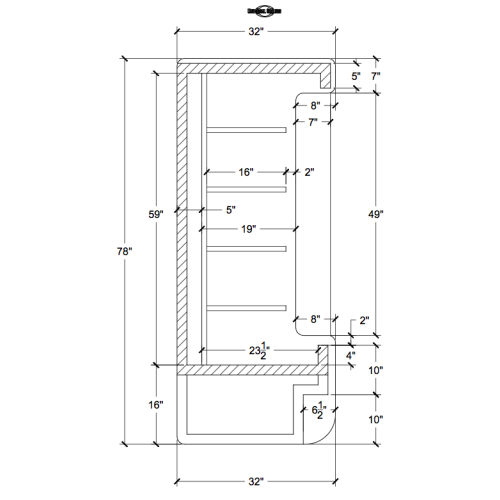 Universal OPC-4 48" Open Merchandiser