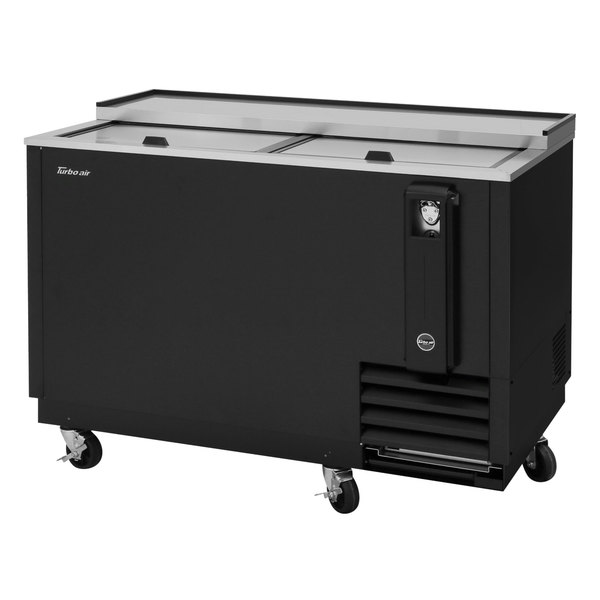 Turbo Air TBC-50SB-N6 2 Lids Black Bottle Cooler