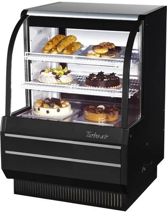 Turbo Air TCGB-36DR-B 3' Bakery Case - Dry - Black