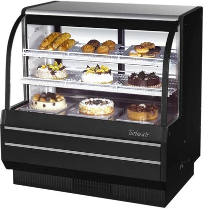 Turbo Air TCGB-48DR-B 4' Bakery Case - Dry - Black