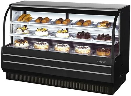 Turbo Air TCGB-72DR-B 6' Bakery Case - Dry - Black