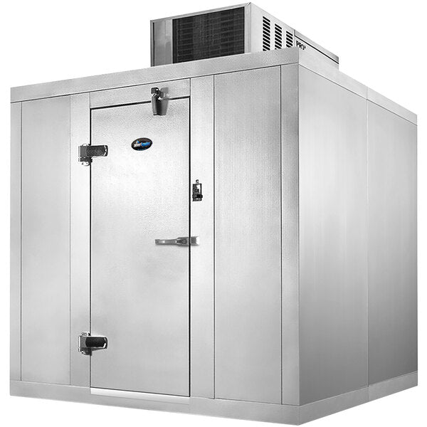 Amerikooler QF061277**FBSM-O 6' x 12' x 7' 7" Quick Ship Outdoor Walk-In Freezer with Top Mounted Refrigeration