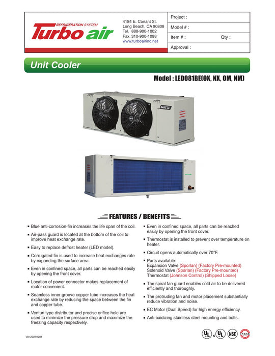 Spec Sheet