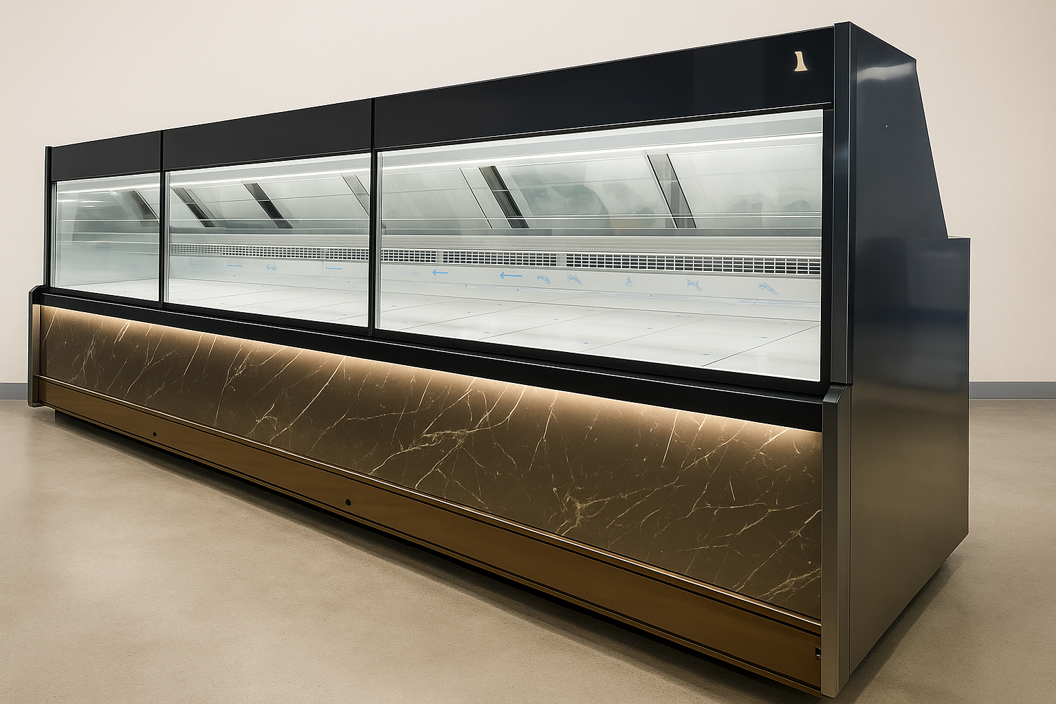 Atlantic® Fargo VFA45G-8 Gravity Coil Deli/Meat Case, 45"D x 8'L