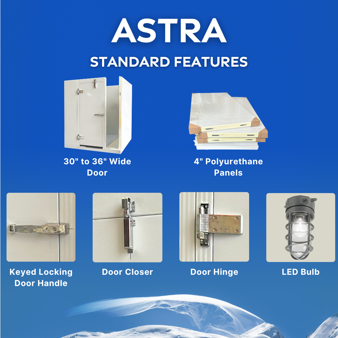 Astra CWF5X18-TM | 5 x 18 Walk-In Cooler With Floor With Top-Mount Refrigeration