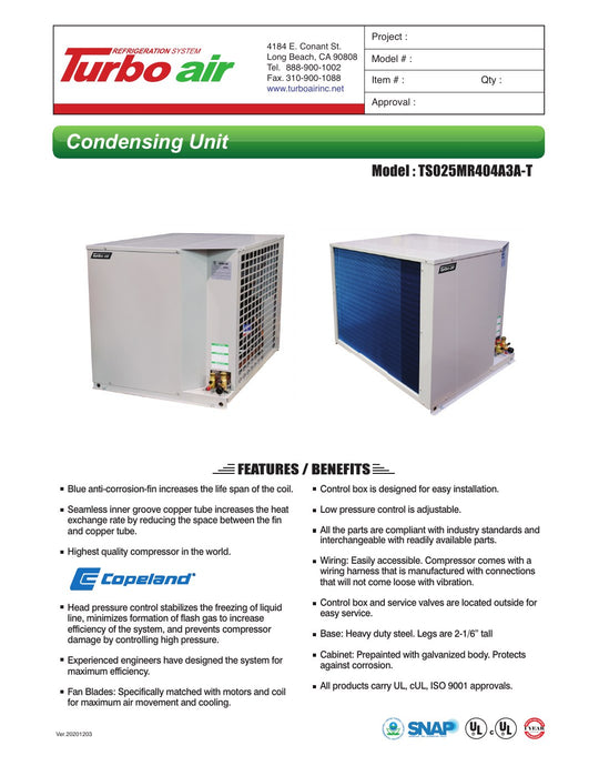 Spec Sheet
