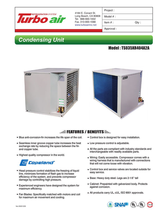 Spec Sheet