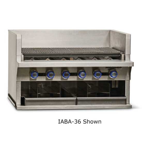 Imperial IABA-48-NG 48" 8 Burner Stainless Steel Countertop Smoke Broiler - Natural Gas