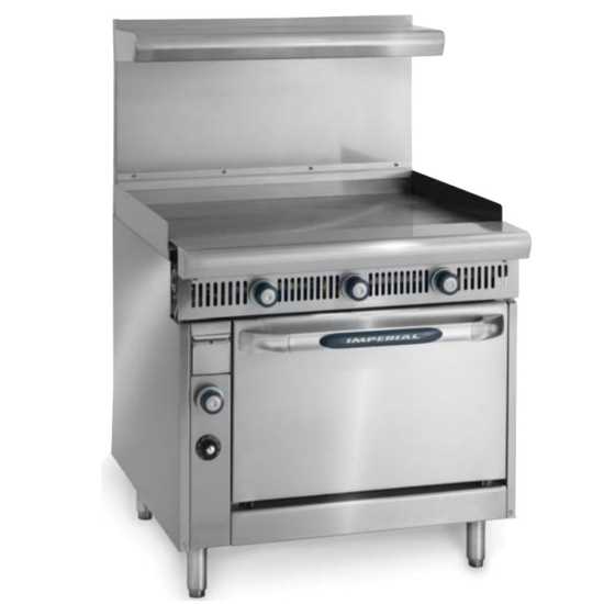 Imperial IHR-G36-LP Spec Series 36" Griddle Heavy Duty Liquid Propane Gas Range w/ Standard Oven