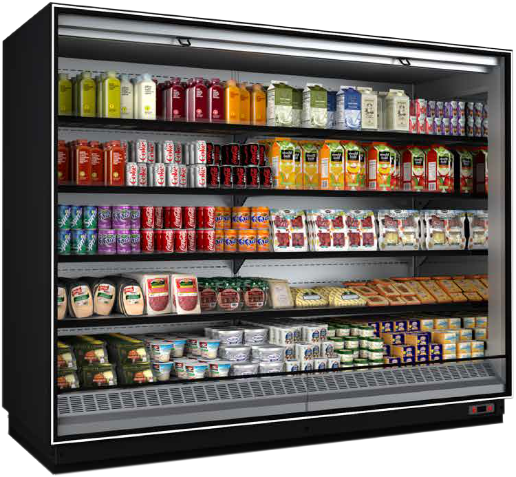 Miami Series Open Merchandiser, Remote, 29"D x 81"H x 8'-6"L