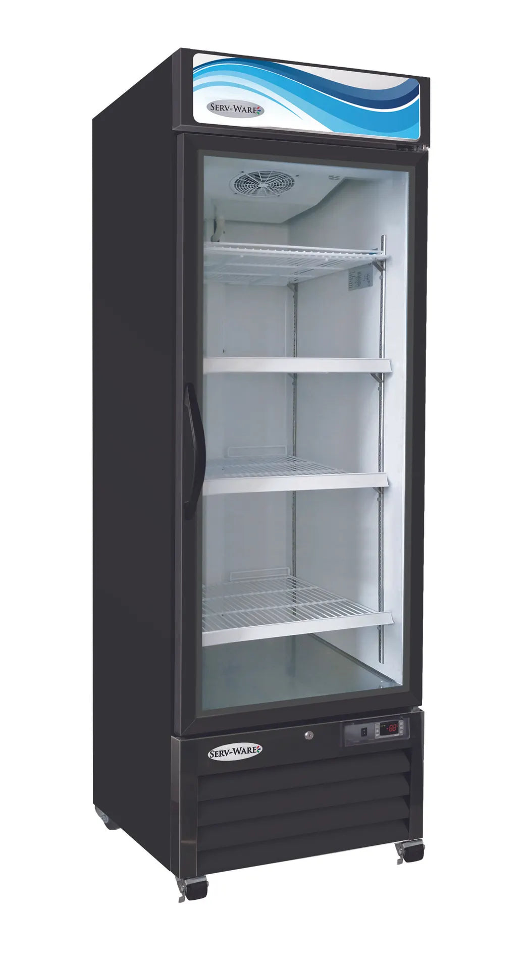 Serv-Ware GR23B-HC 35" One-Section Merchandiser Refrigerator, 23 cu. ft., Glass Door, LED Display