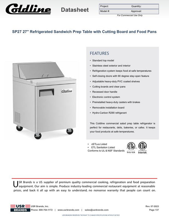 Spec Sheet