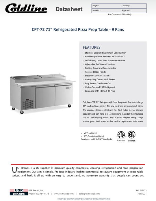 Spec Sheet