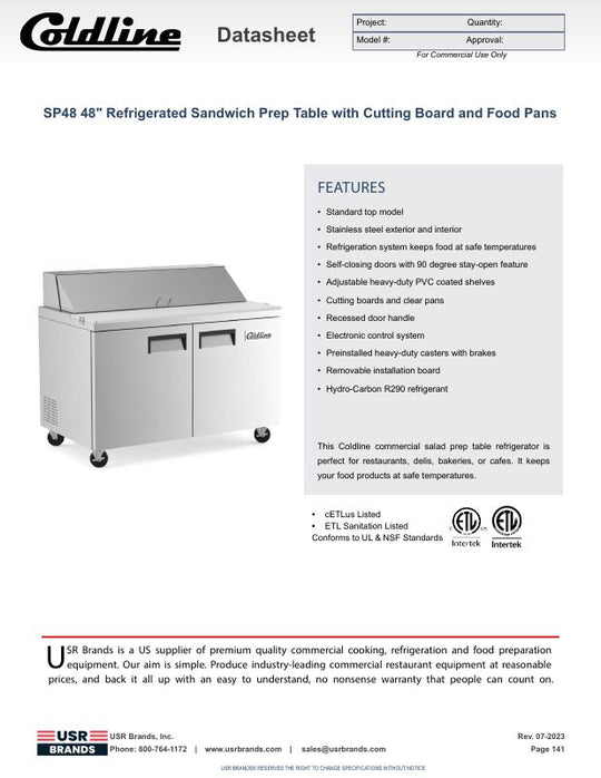 Spec Sheet
