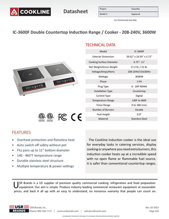 Spec Sheet
