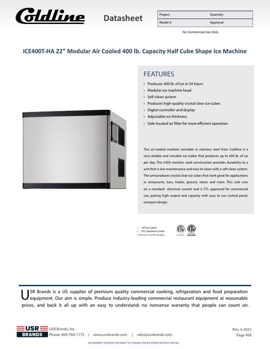 Spec Sheet