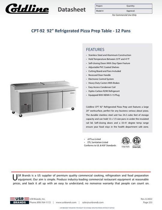 Spec Sheet