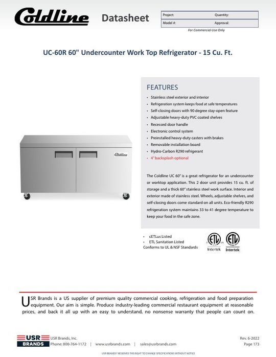 Spec Sheet
