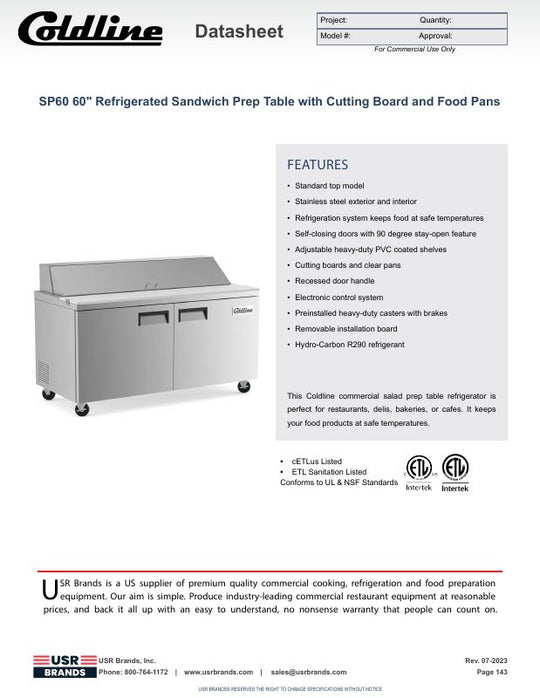 Spec Sheet