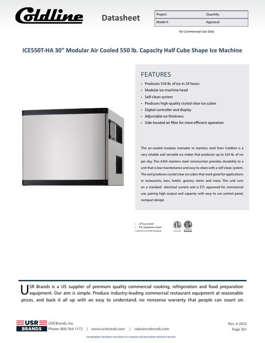 Spec Sheet