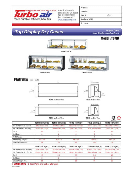 Spec Sheet