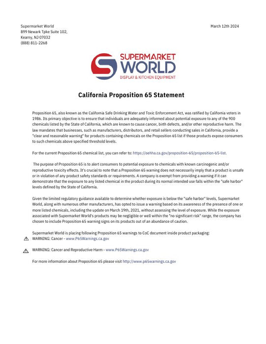 California 65 Statement