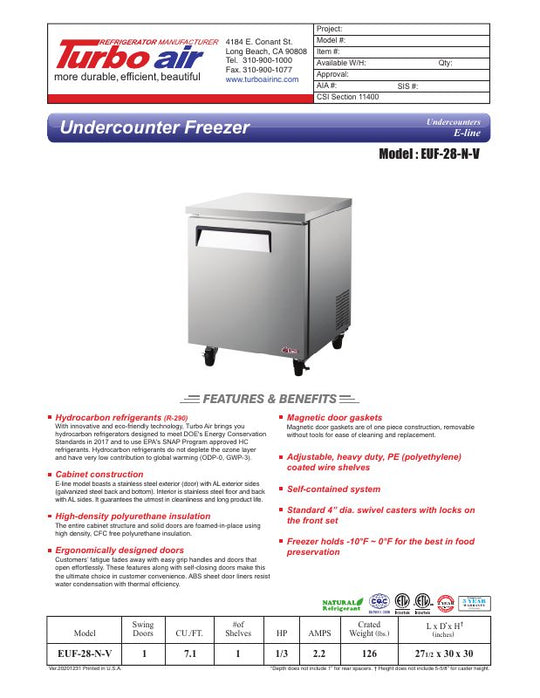Spec Sheet